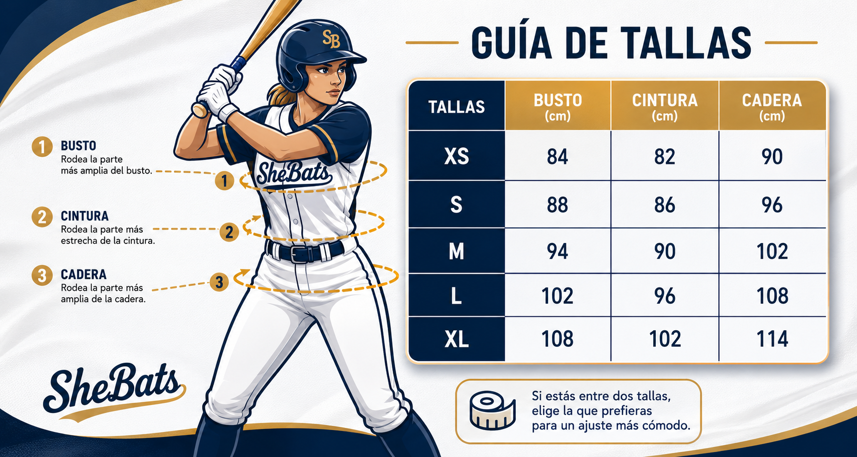 Guía de tallas Susy Torruco